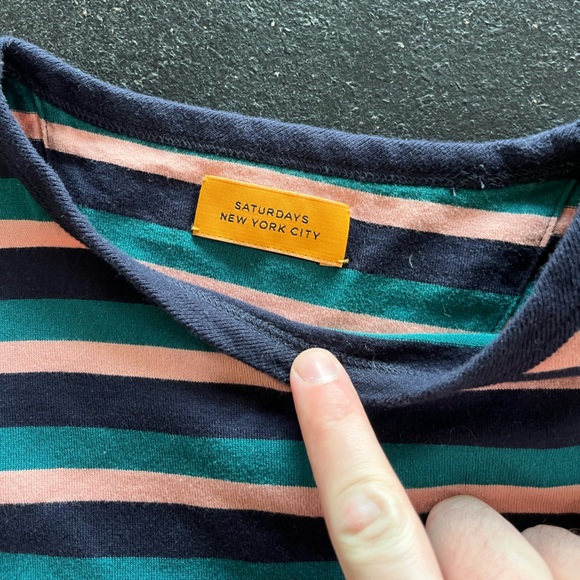 Saturdays NYC Stripped long sleeve tee - Picture 3 of 6